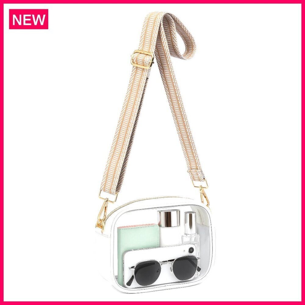 Clear Crossbody Bag for Stadium Events, Concerts, Festivals